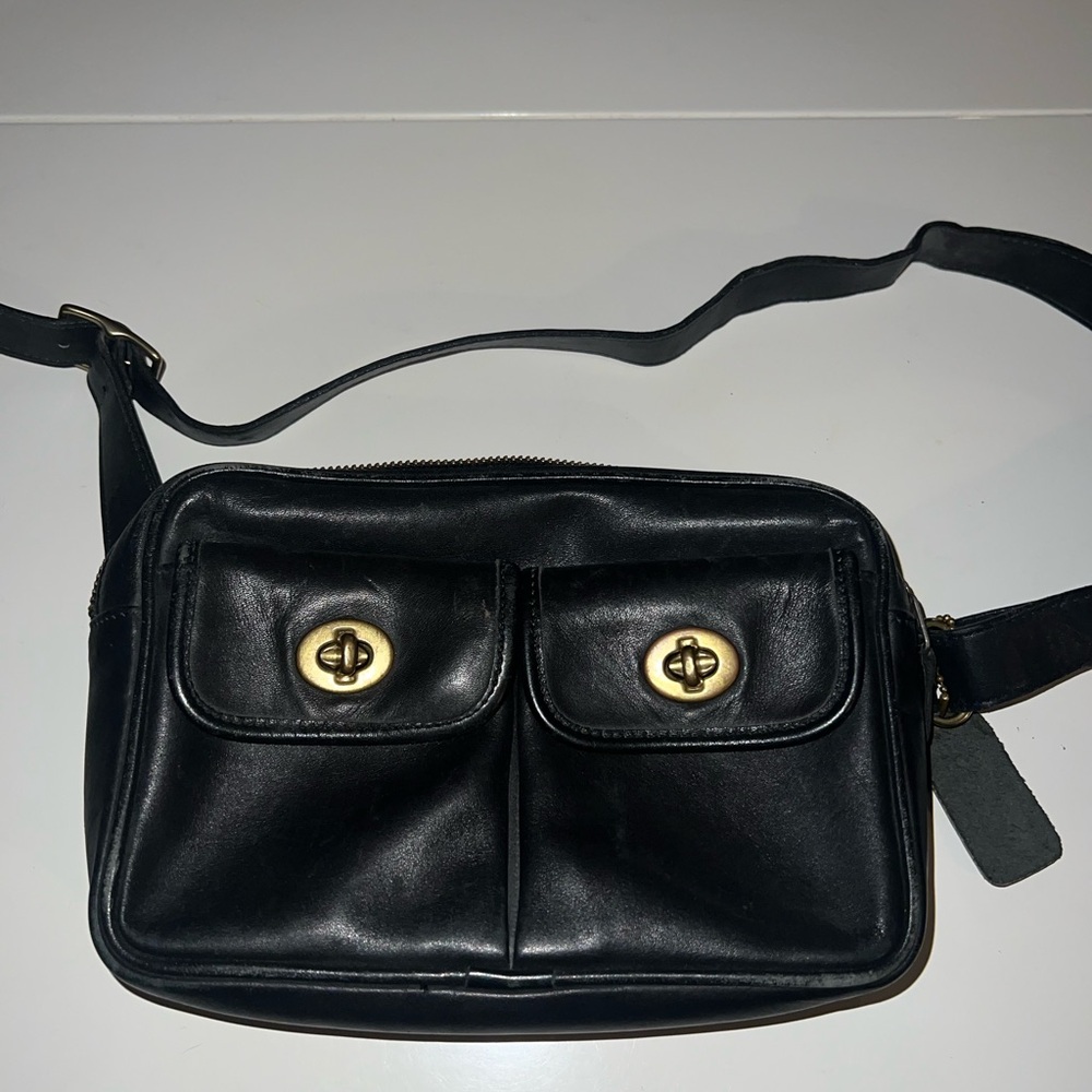Rare Vintage Coach Pocket Waist Pack Fanny Pack Black